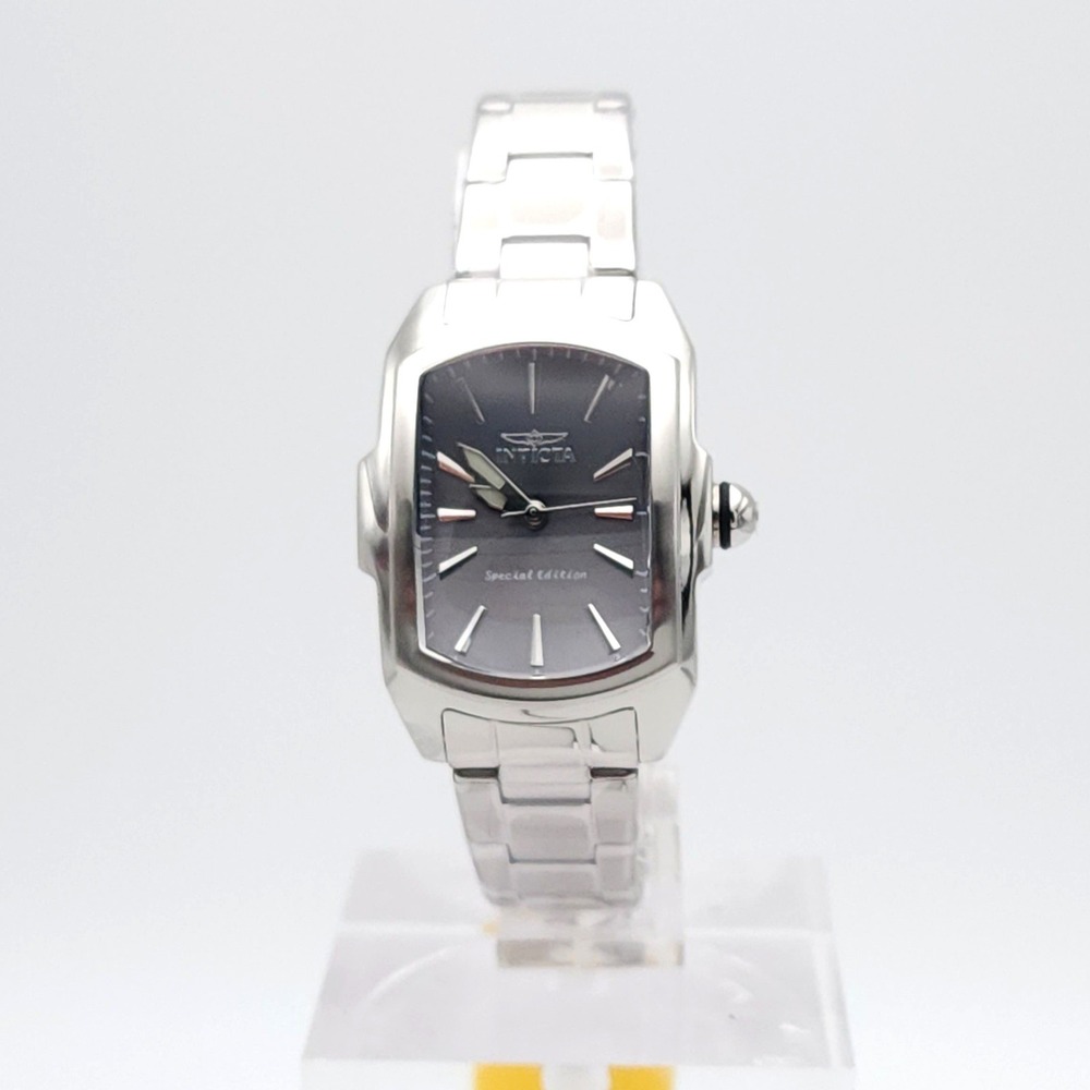 Invicta Lupah Women's Watch 29mm Charcoal Dial Steel Bracelet New 50797